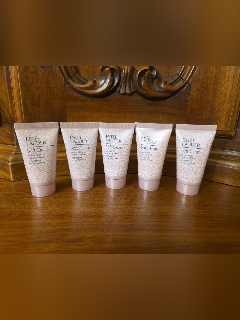 5x Estee Lauder Soft Clean Moisture Rich Foaming Cleanser, 1oz each--NEW